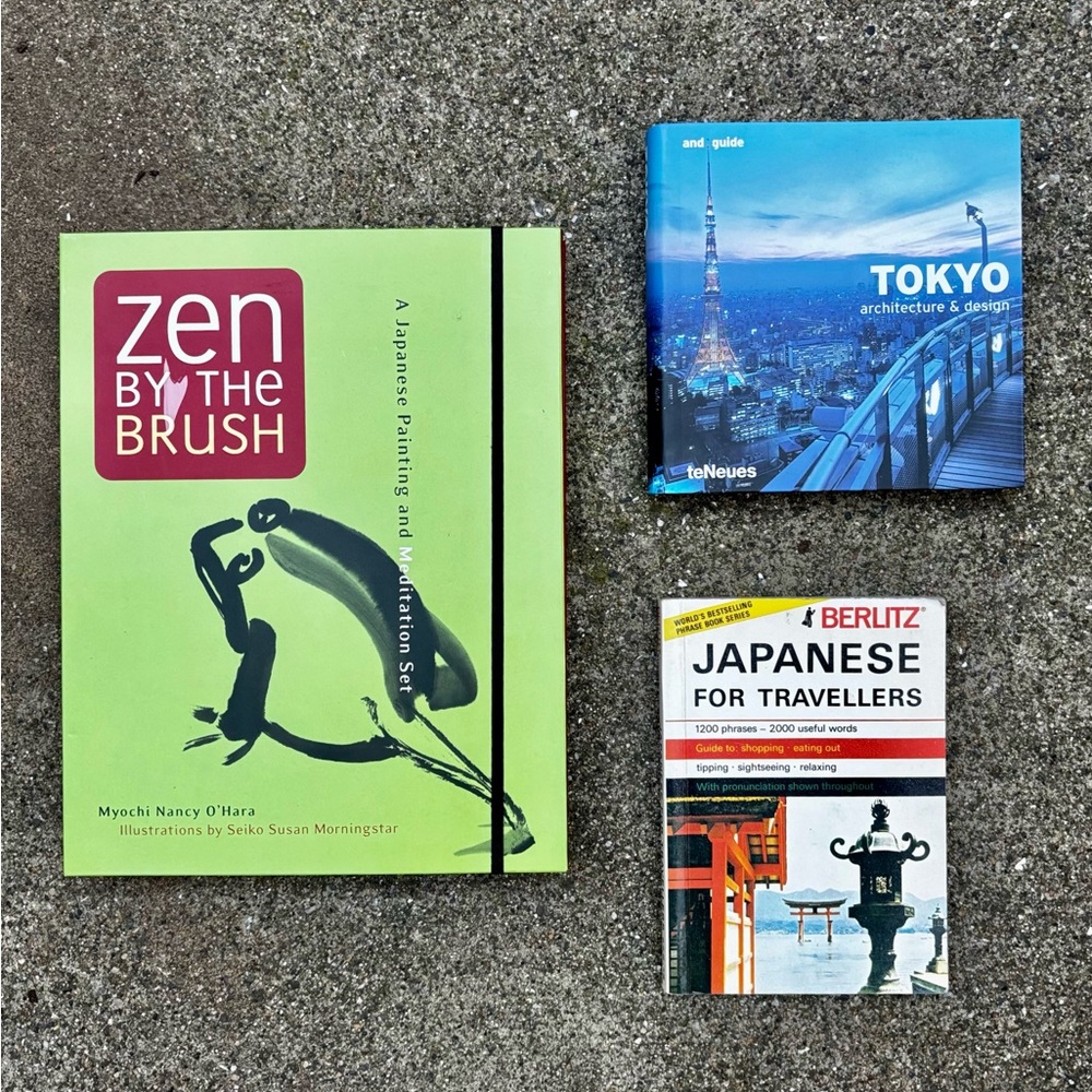 Japan culture, travel, meditation books - set of 3